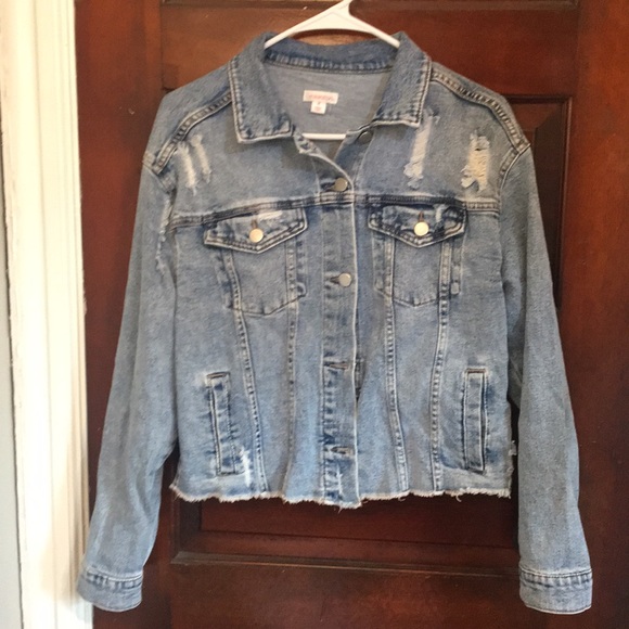 ripped jean jacket target